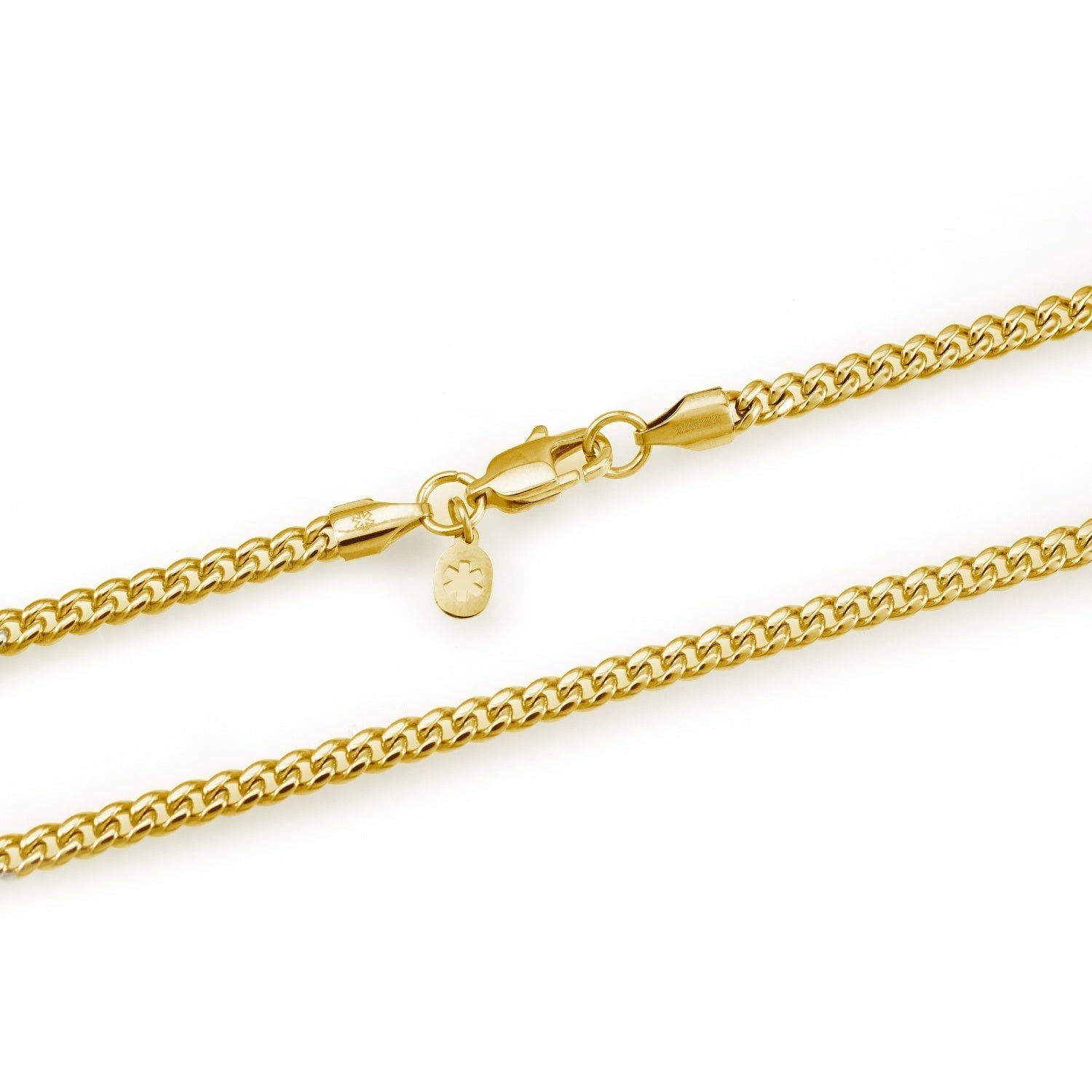 3MM Cuban Link Chain 14K Gold