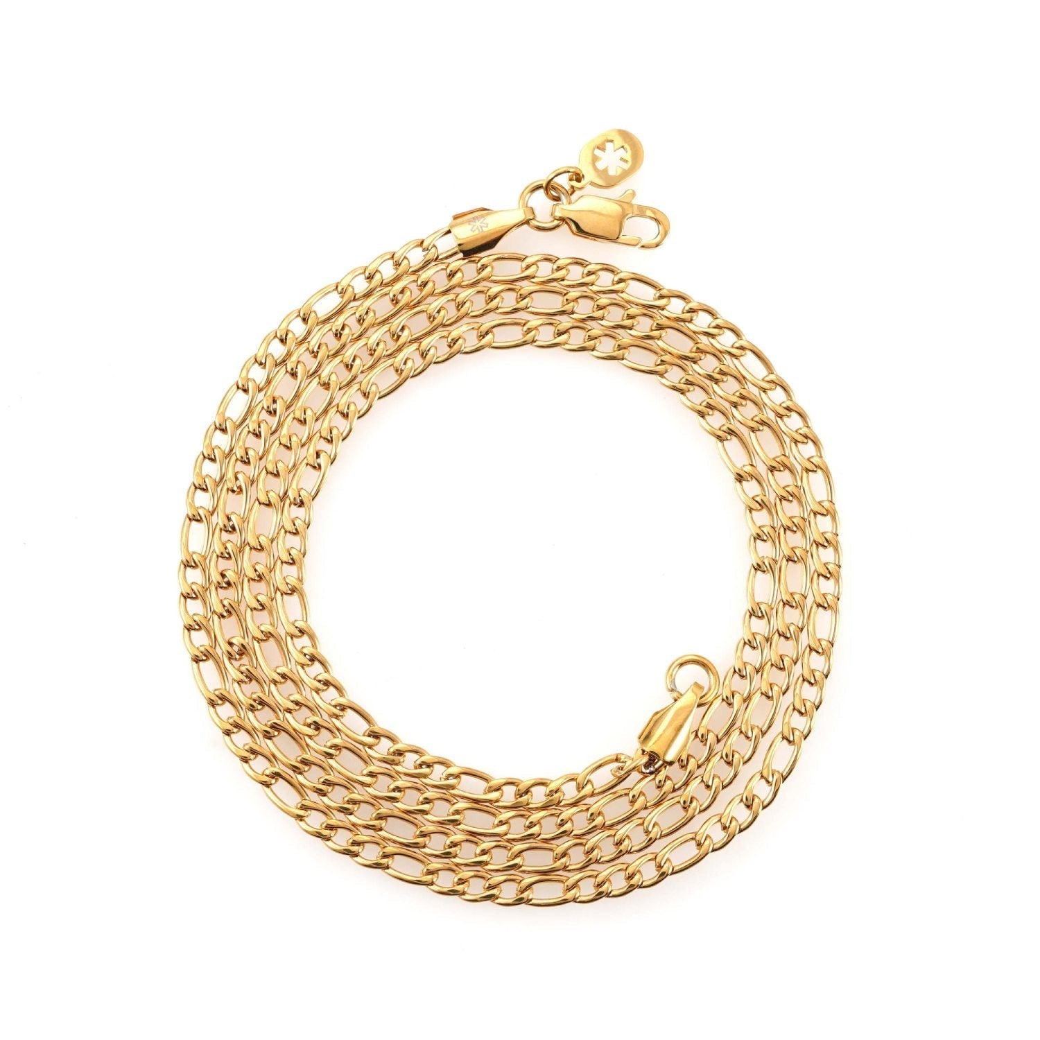 3MM Figaro Chain 14K Gold