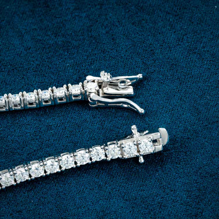 3MM Iced Out Tennis Bracelet 14K Gold
