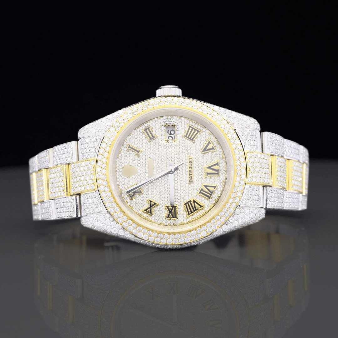 Stylish Full Body Rolex Iced Out Moissanite Watch For Men
