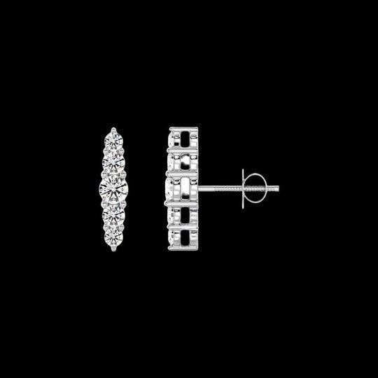 0.50ct Stud Earrings VVS Round Moissanite Diamond