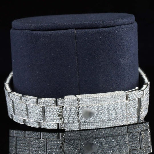 RLX  White Gold Color Moissanite Diamond Iced Out Watch