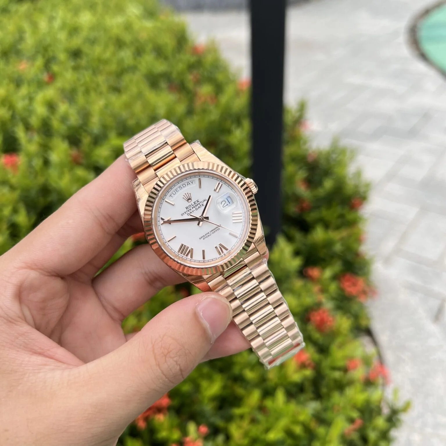 Super-clone Rolex Day-Date (Rose Tone)