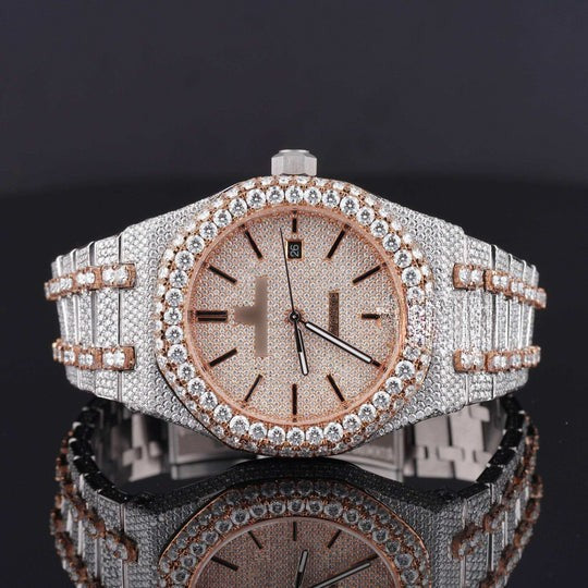 AP Japan Automatic Fabulous Iced Out Analog Moissanite Watch
