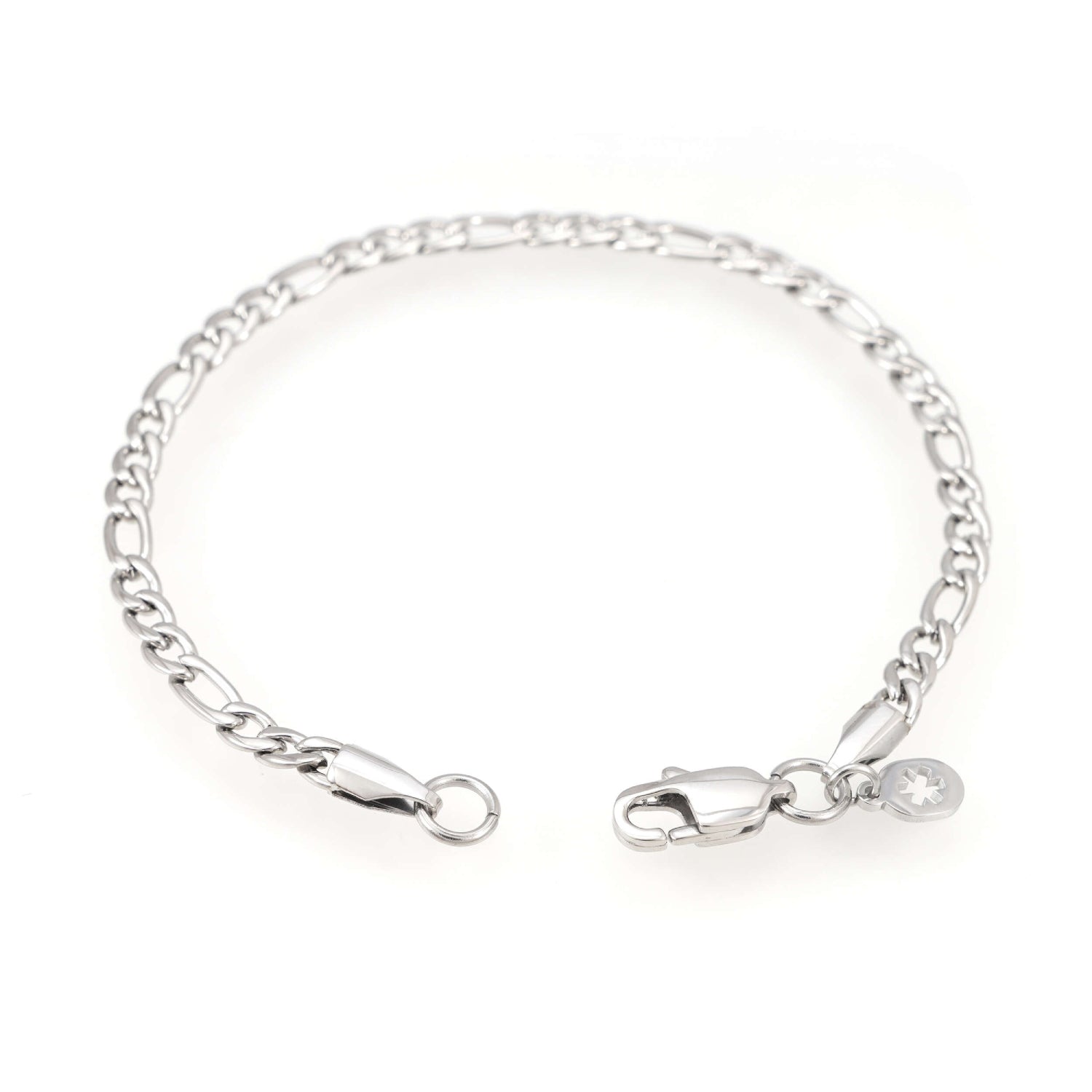 4MM Figaro Bracelet Silver