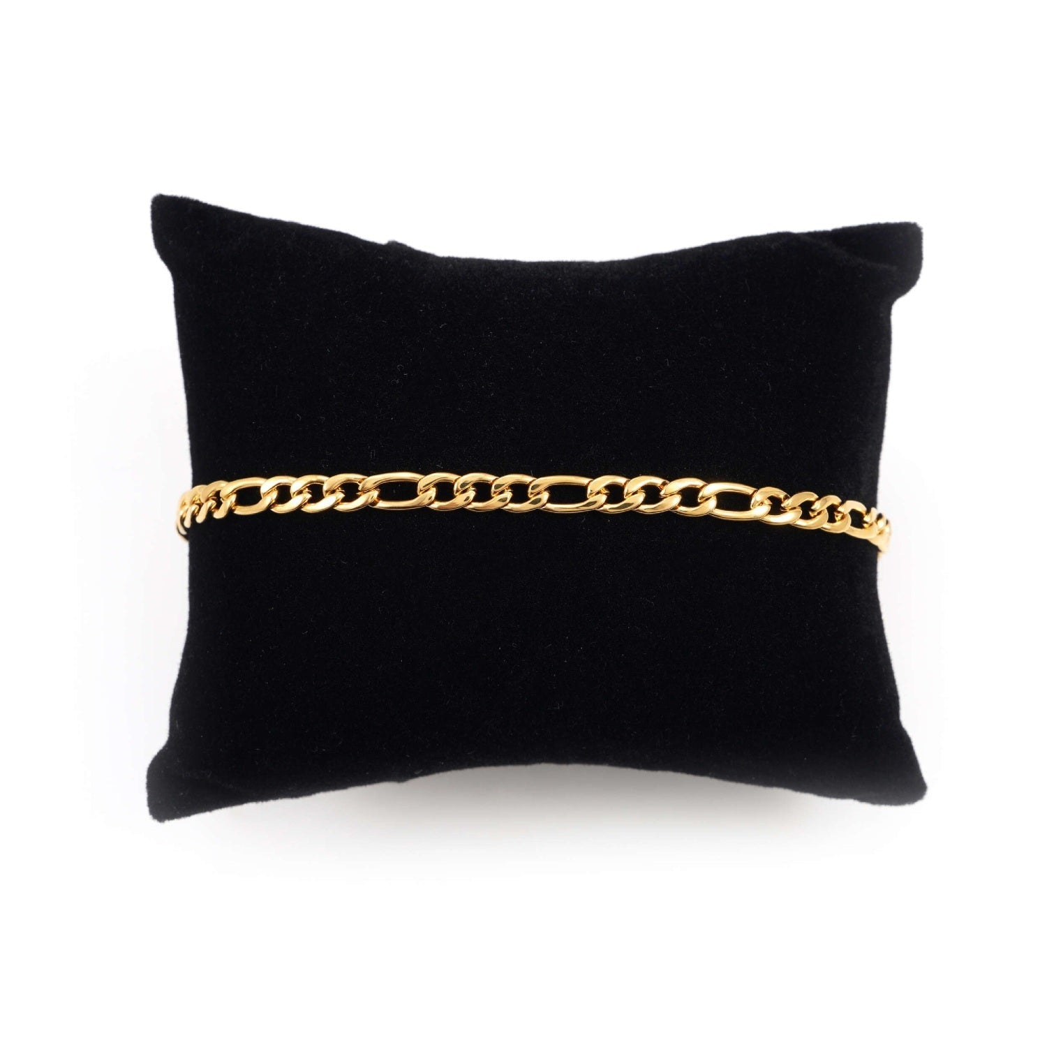 4MM Figaro Bracelet 14K Gold