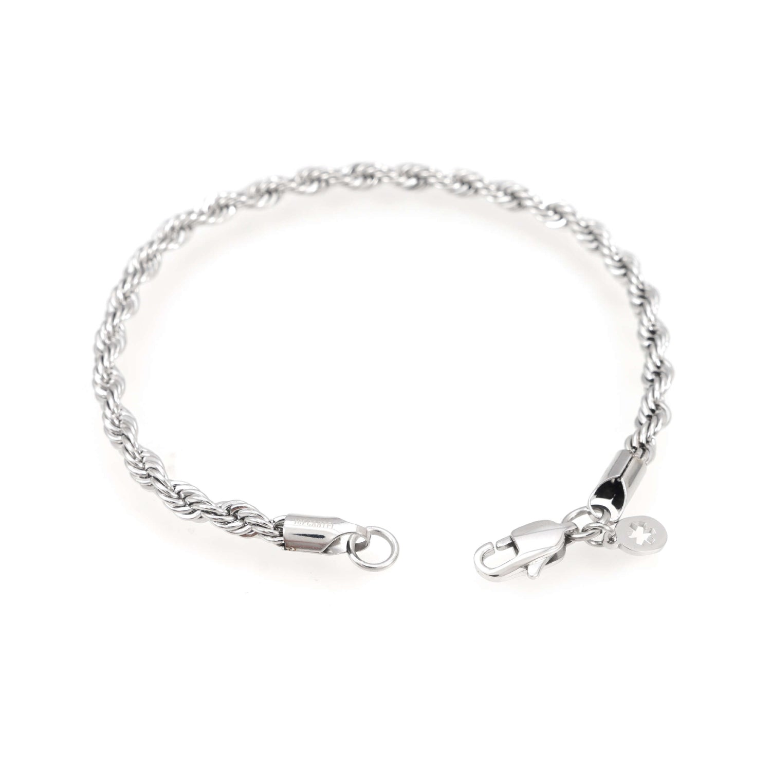 4MM Rope Bracelet Silver
