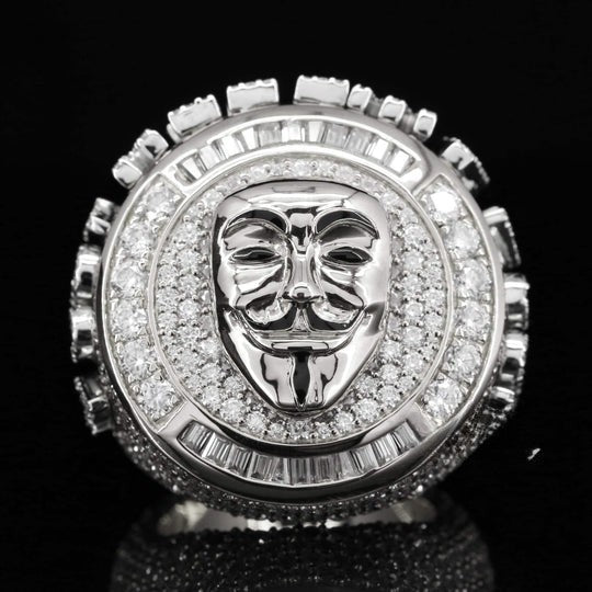 Big Boss Round Moissanite Diamond Ice Out Hip Hop Ring