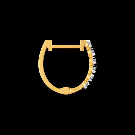 0.70ct Round Cut VVS Moissanite Hoop Earrings