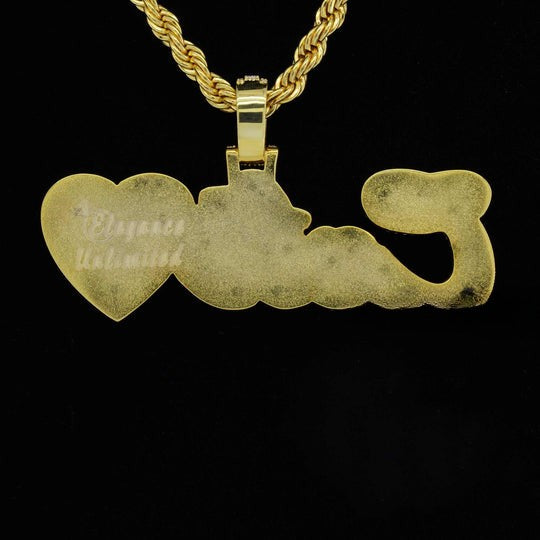 Custom Cate Name Moissanite Round Cut Diamond Totally Hip Hop Pendant