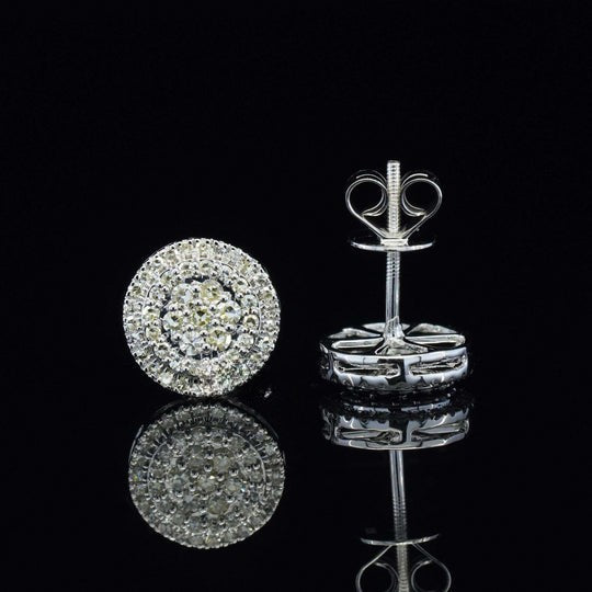 Elegant Flower Moissanite Diamond Hip Hop Style Earring