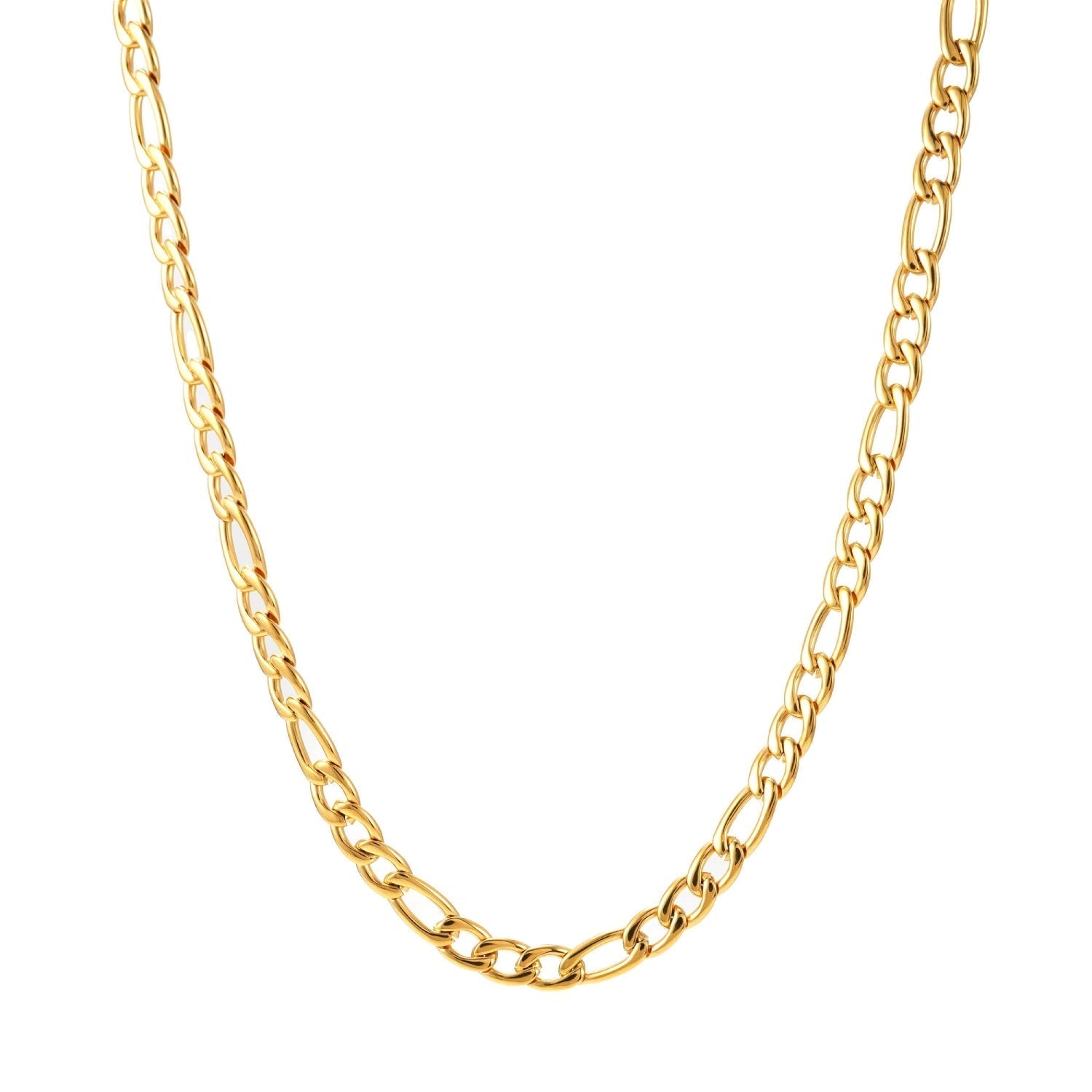 5MM Figaro Chain 14K Gold