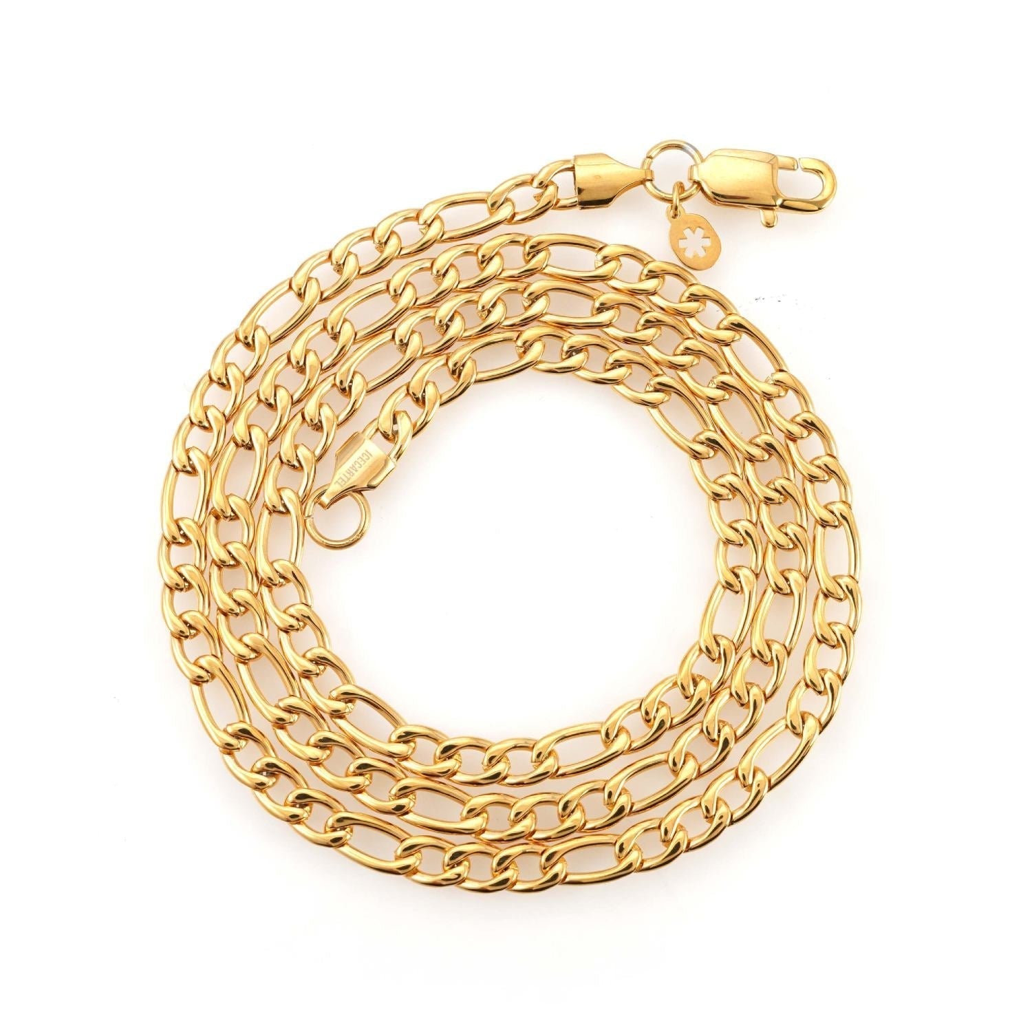 5MM Figaro Chain and Bracelet Bundle 14K Gold