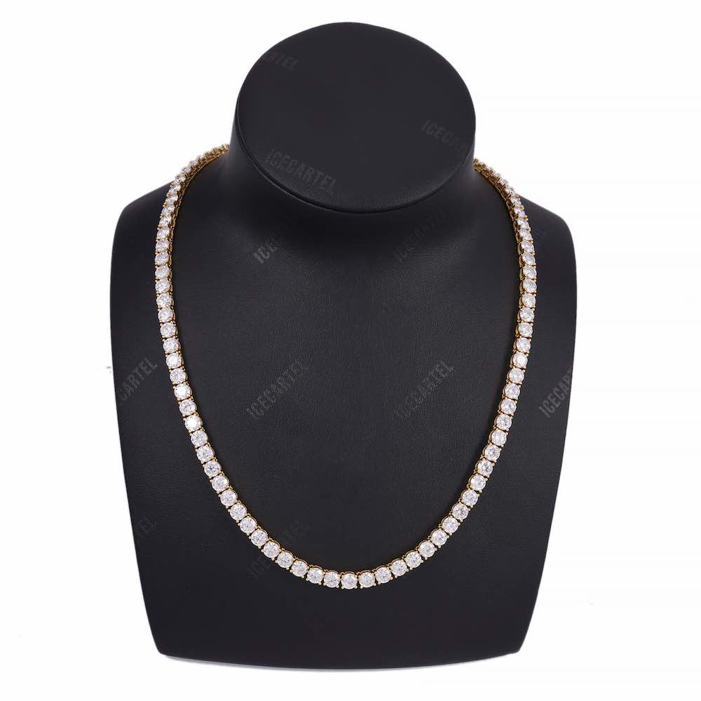 5MM Diamond Tennis Chain 14K Solid Rose Gold