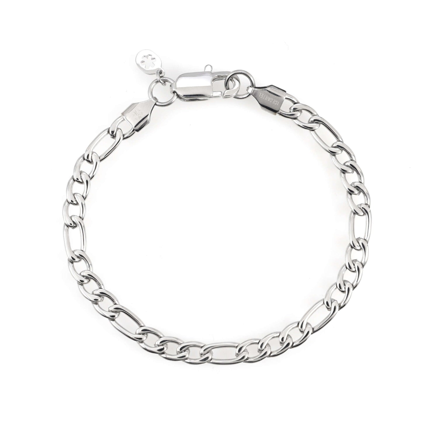 5MM Figaro Bracelet Silver