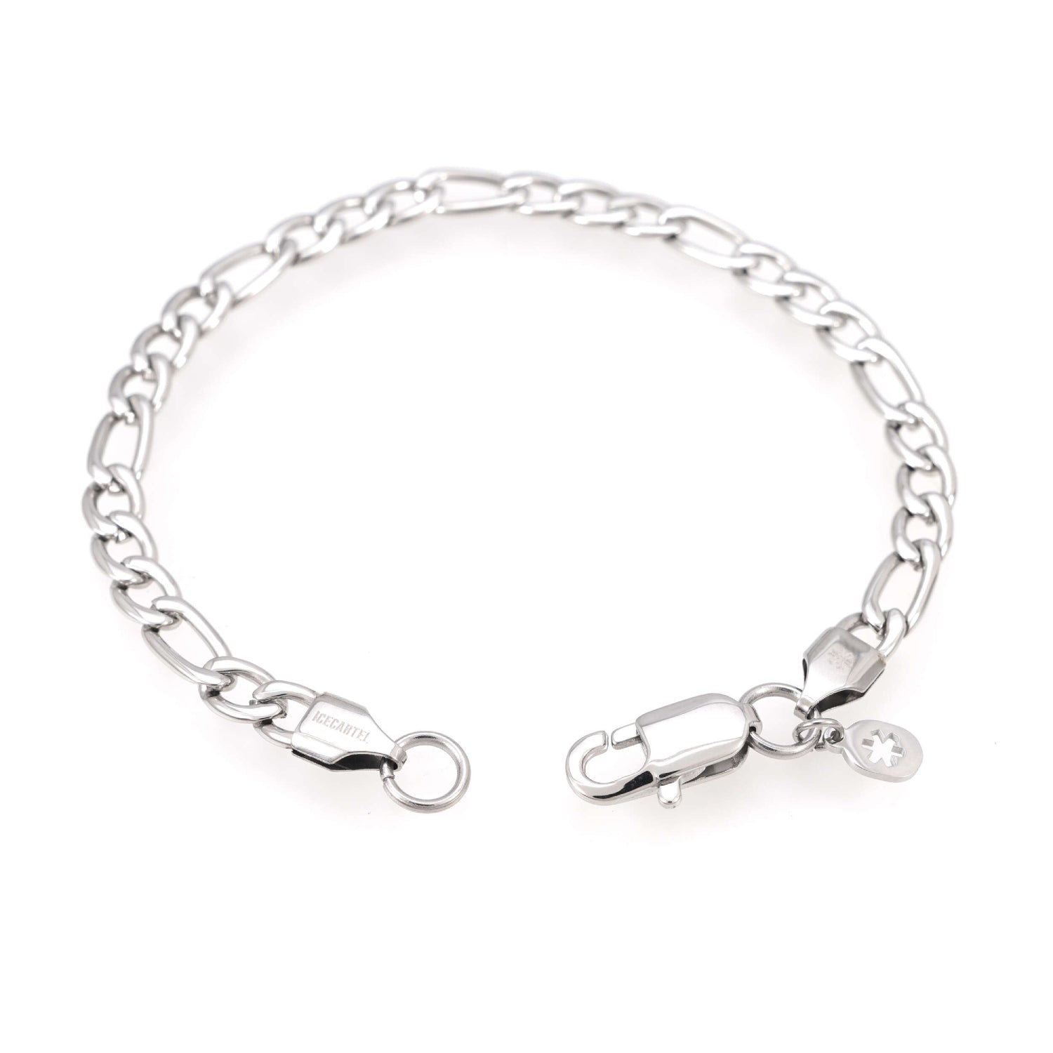 5MM Figaro Bracelet Silver