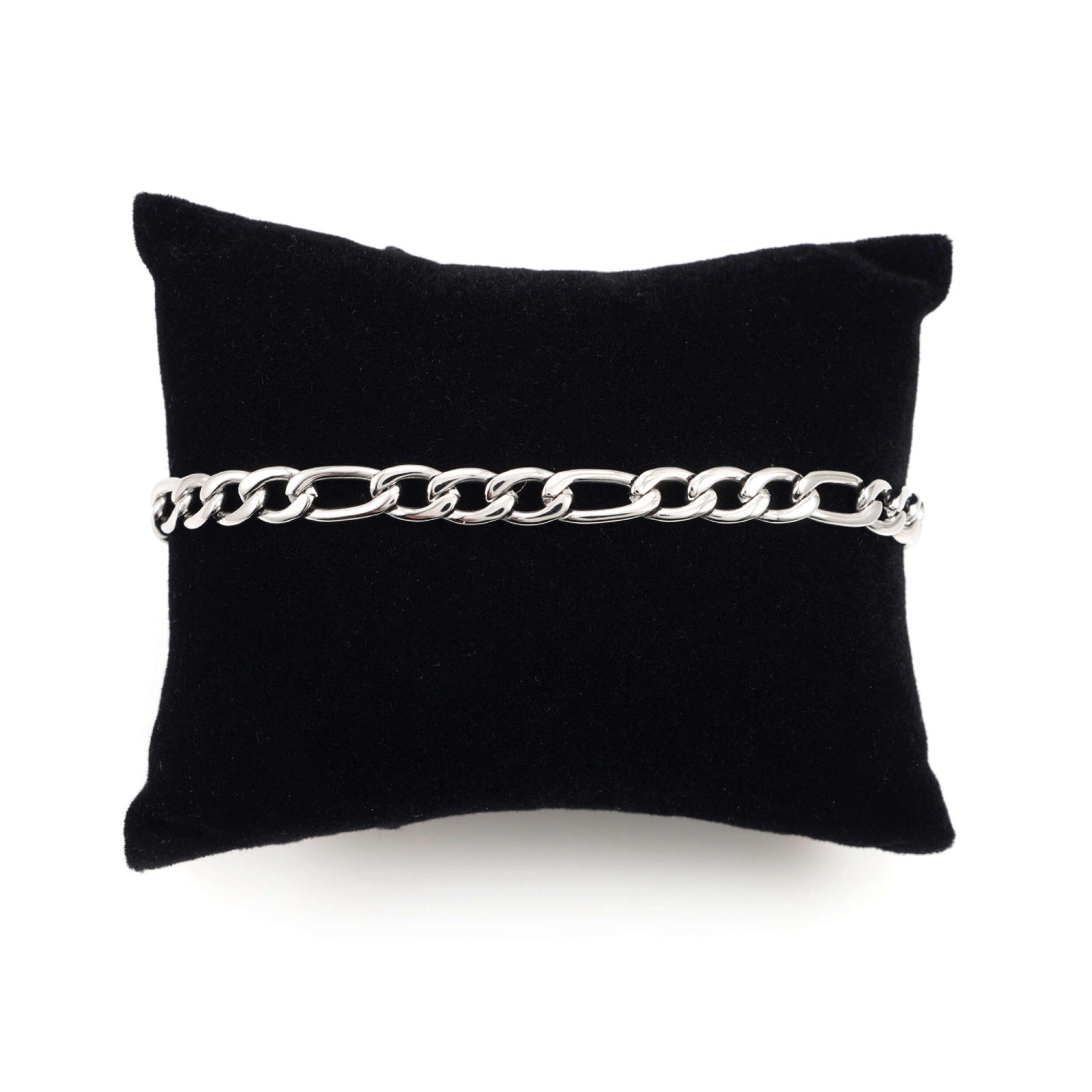 5MM Figaro Bracelet Silver