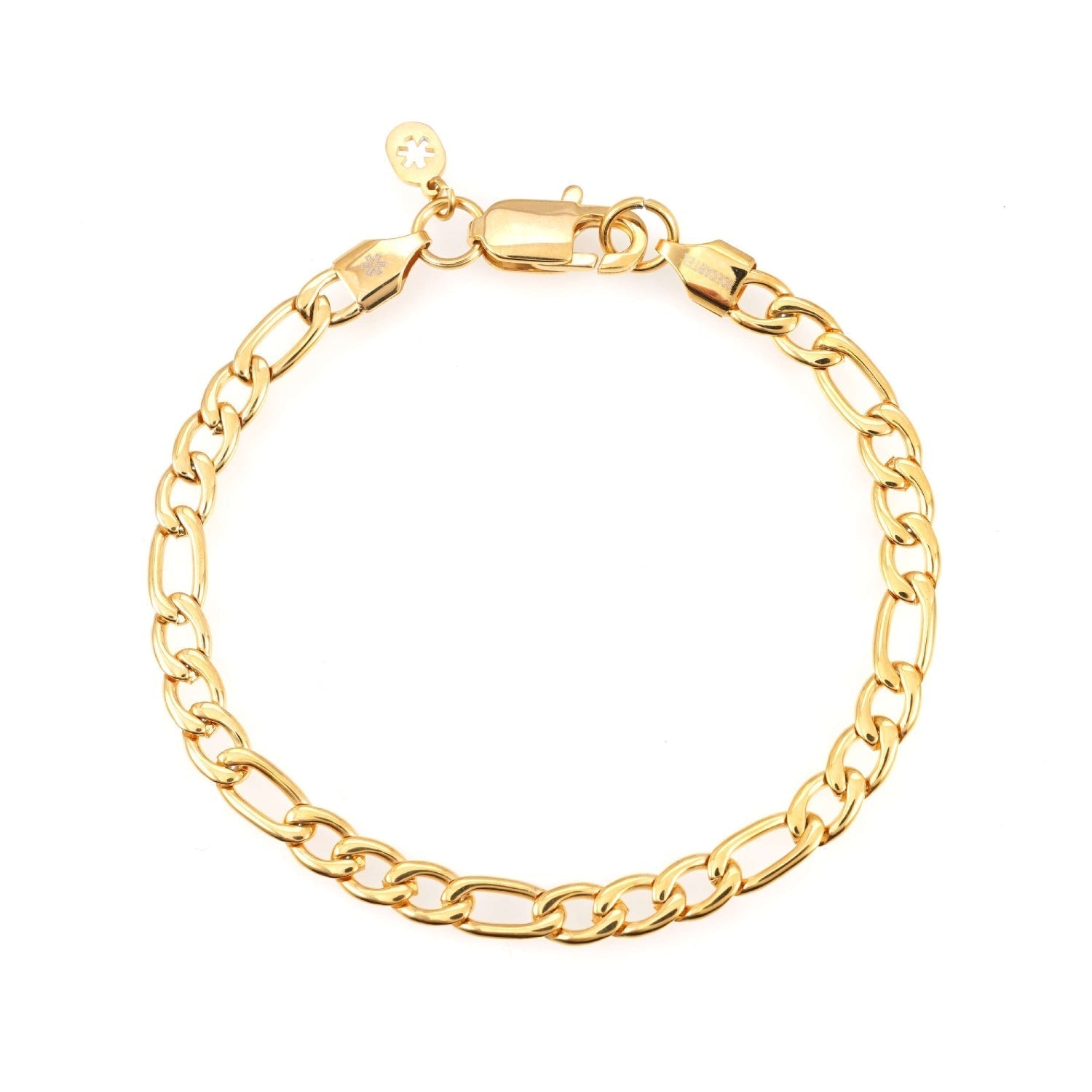 5MM Figaro Chain and Bracelet Bundle 14K Gold
