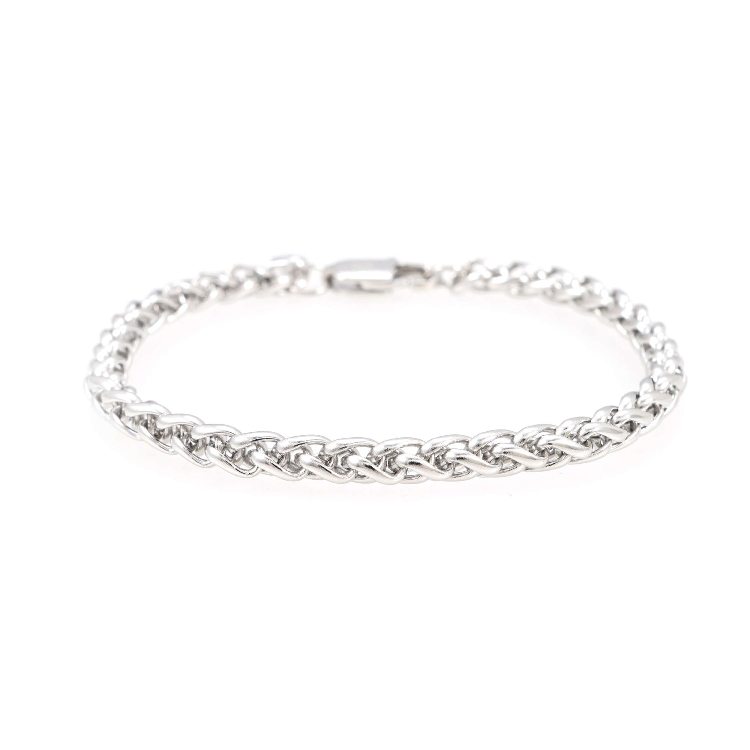5MM Wheat Link Bracelet Silver