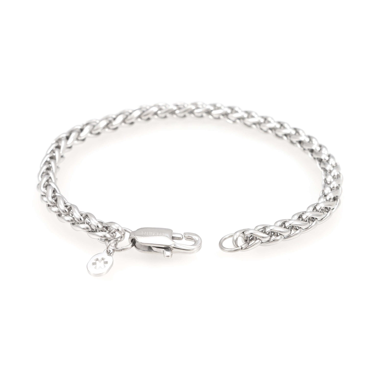 5MM Wheat Link Bracelet Silver