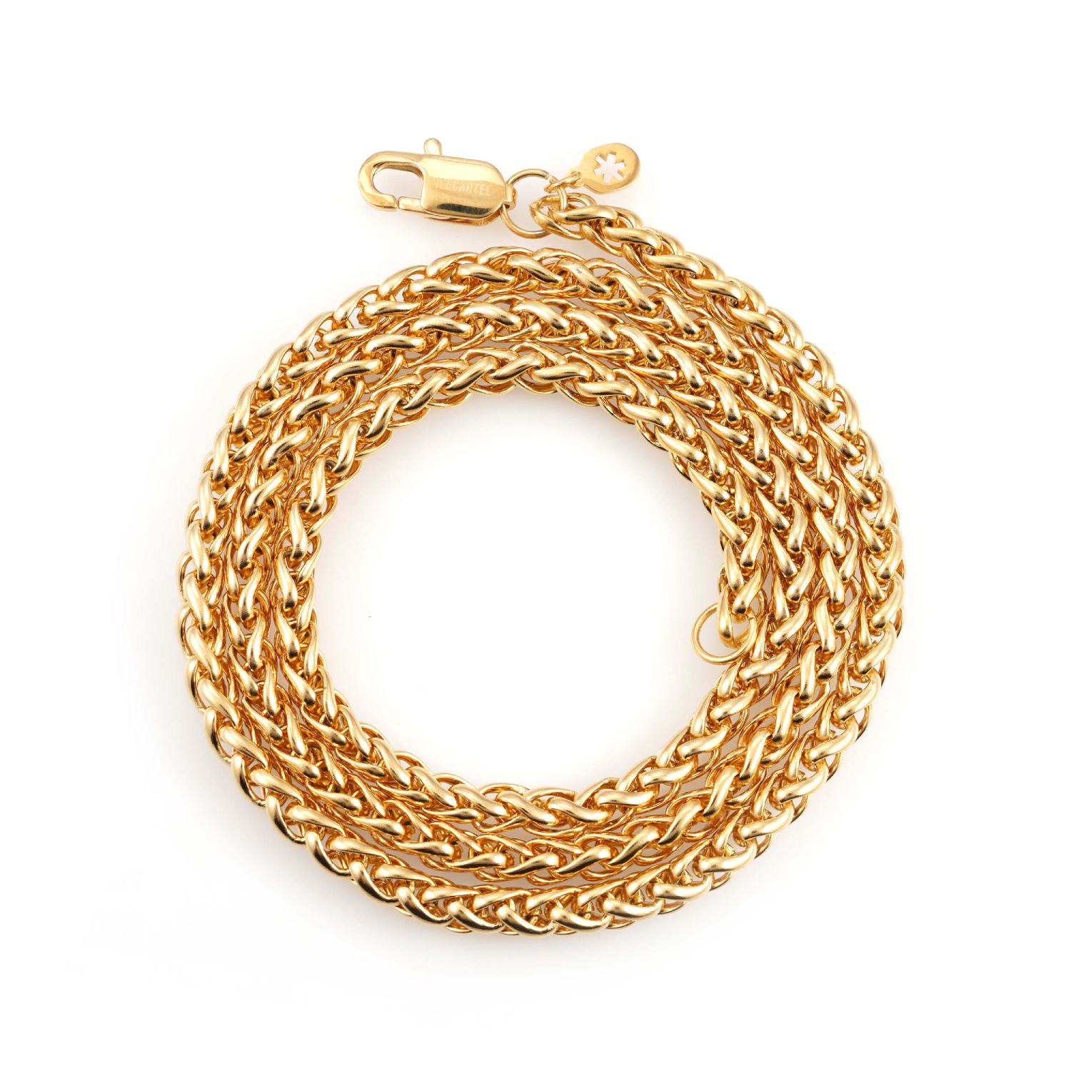 5MM Wheat Link Chain 14K Gold