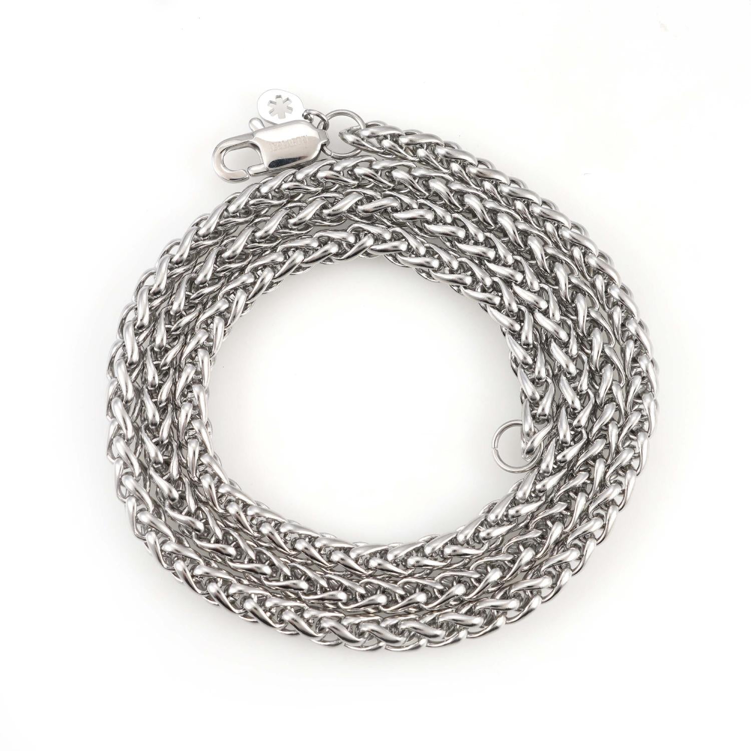 5MM Wheat Link Chain Silver