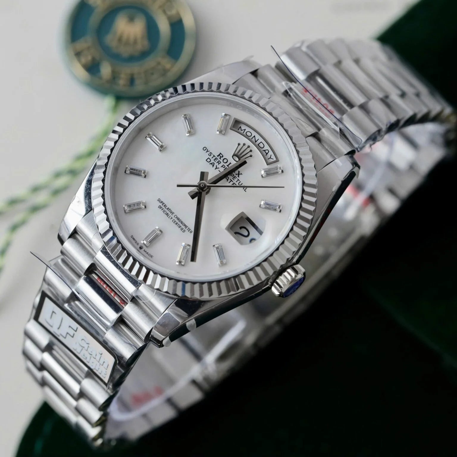 Super-clone Rolex Day-Date (Silver Tone)