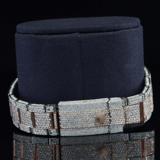 Fabulous RLX  White Dial Moissanite Diamond Watch