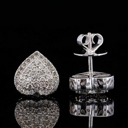 1ct Iced Out Hip Hop Style Round Cut Moissanite Diamond Stud Earring