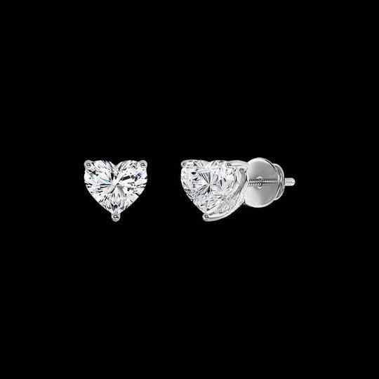 1.20ct Heart Cut Moissanite Diamond Earrings For Women