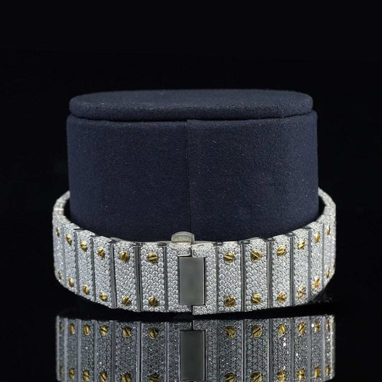 Cartier Automatic Transparent Hip Hop Style Moissanite Diamond Watch