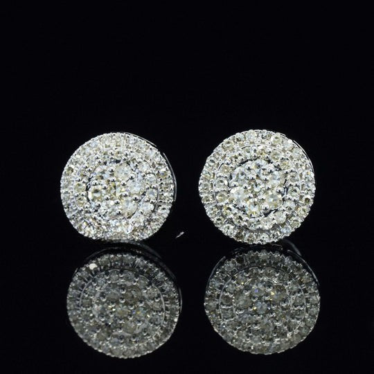 Elegant Flower Moissanite Diamond Hip Hop Style Earring