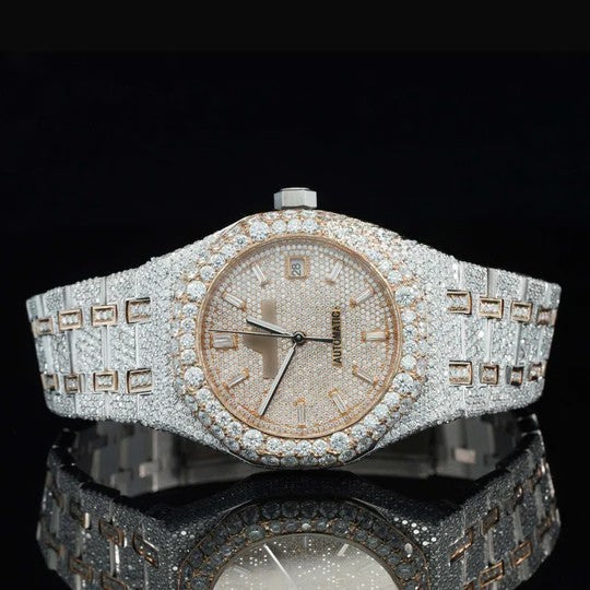 AP Magnificent Moissanite Diamond Iced Out Bust Down Watch For Men