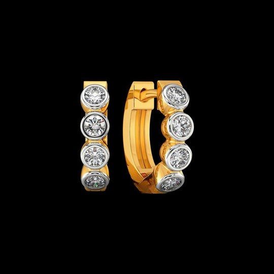 0.70ct VVS Moissanite Hoop Earring For Women