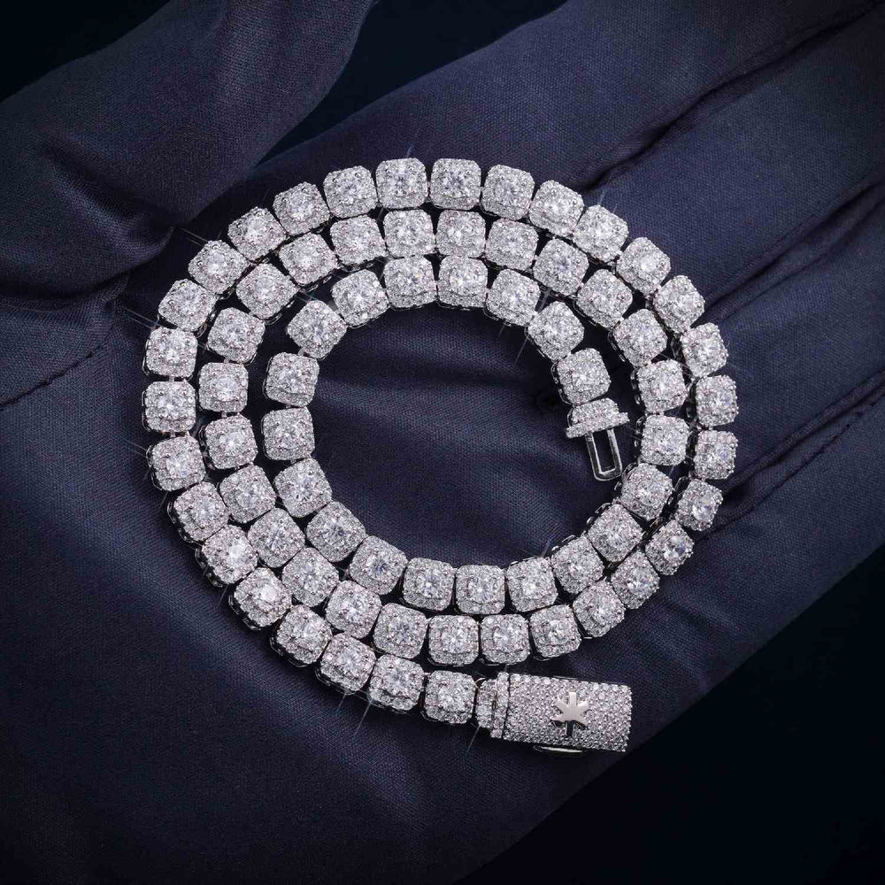 6MM VVS Clustered Tennis Chain 14K Gold