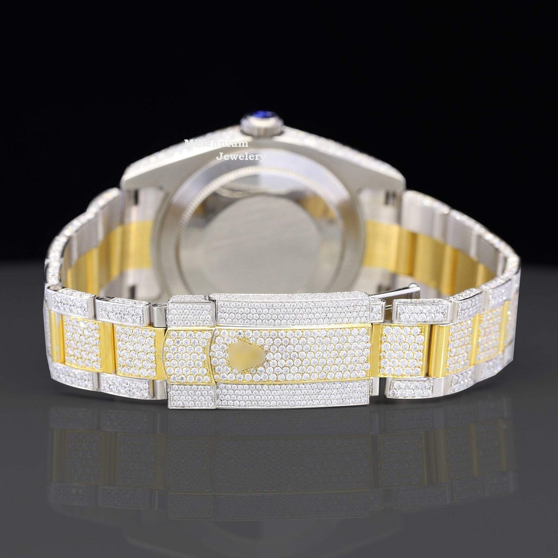 Stylish Full Body Rolex Iced Out Moissanite Watch For Men
