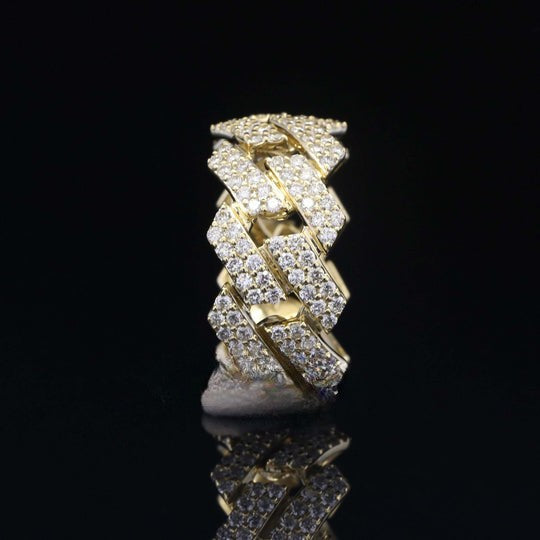 Classy Round Shape Moissanite Diamond Iced Out Hip Hop Ring