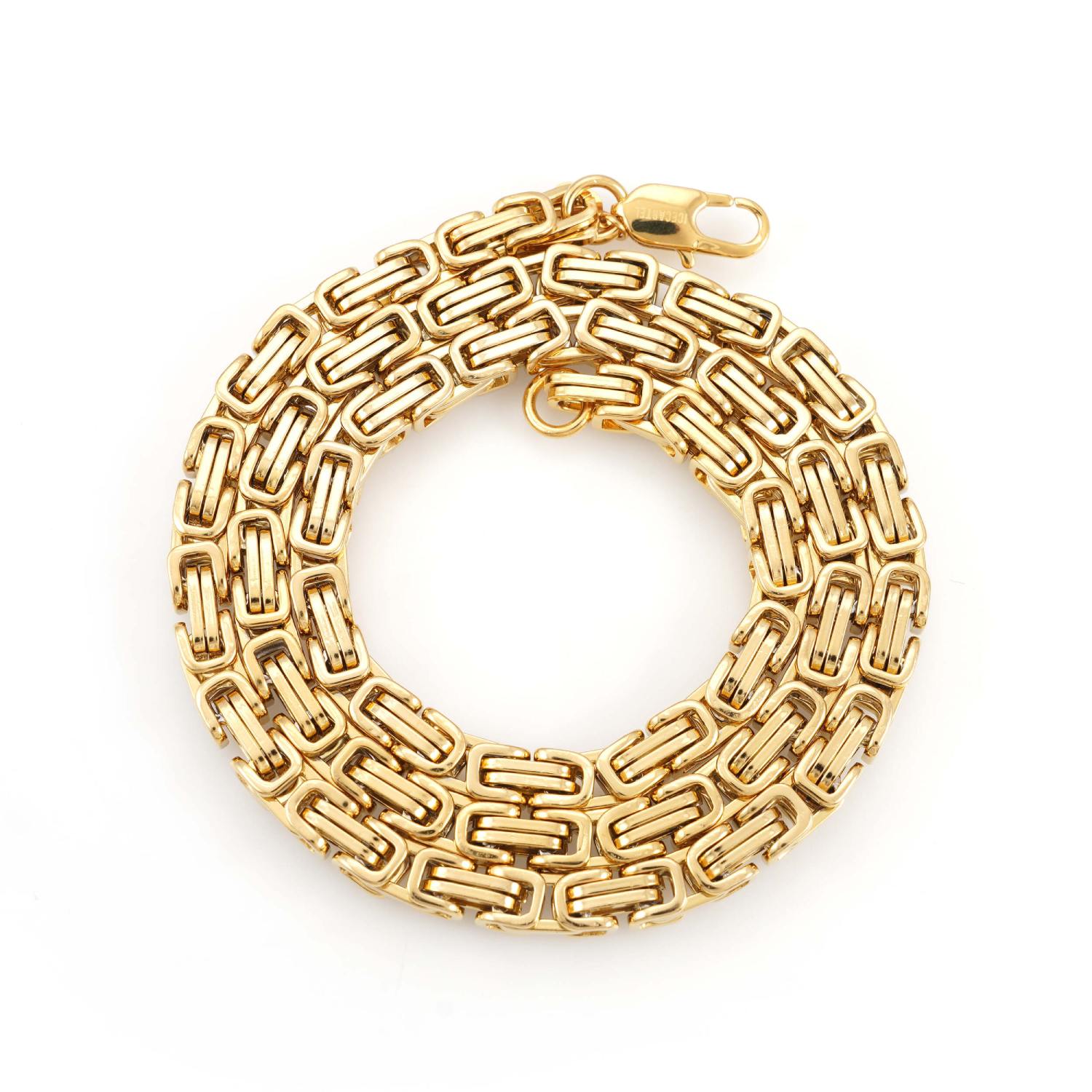 6MM Byzantine Chain and Bracelet Bundle 14K Gold