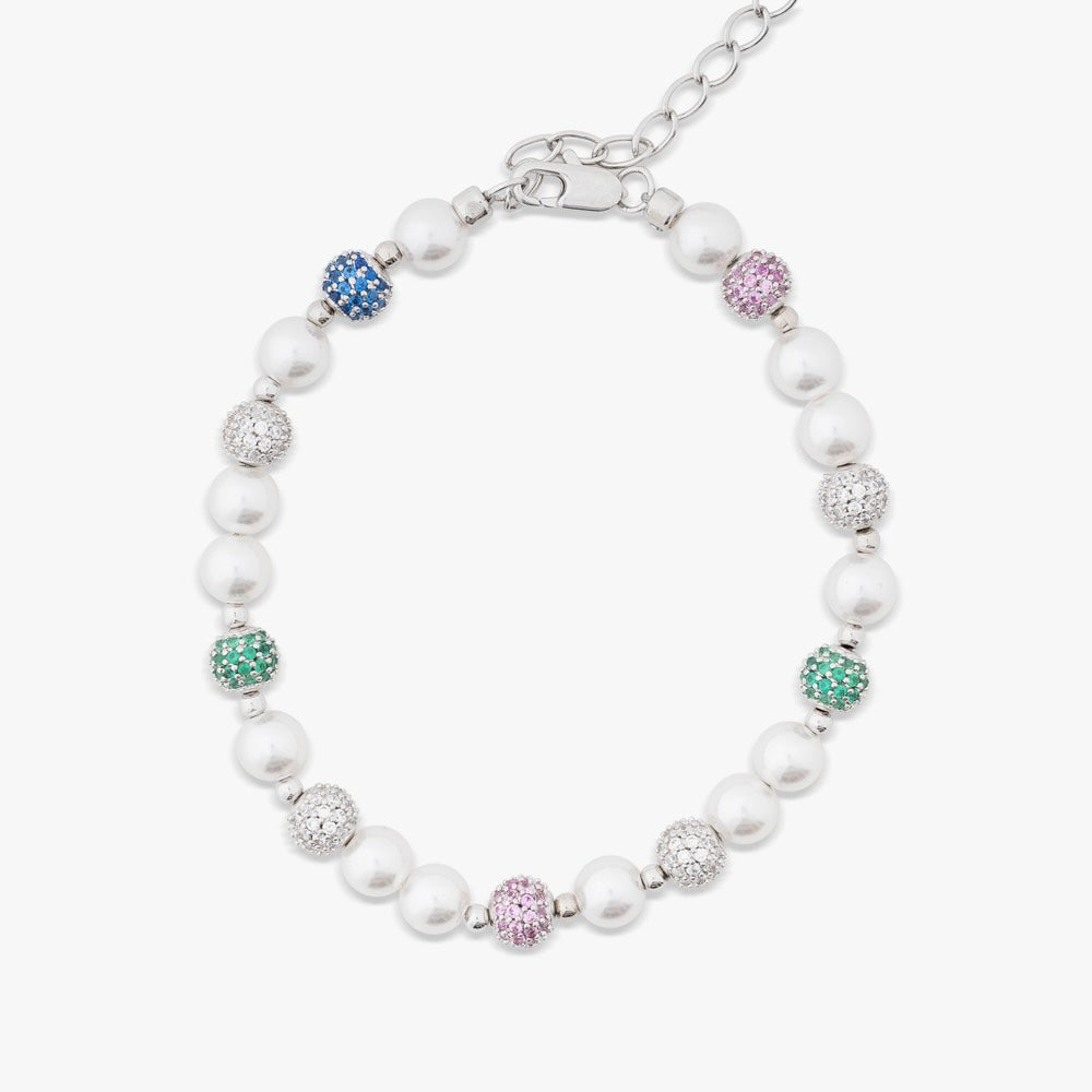 6MM Colorful Snowball Pearl Bracelet