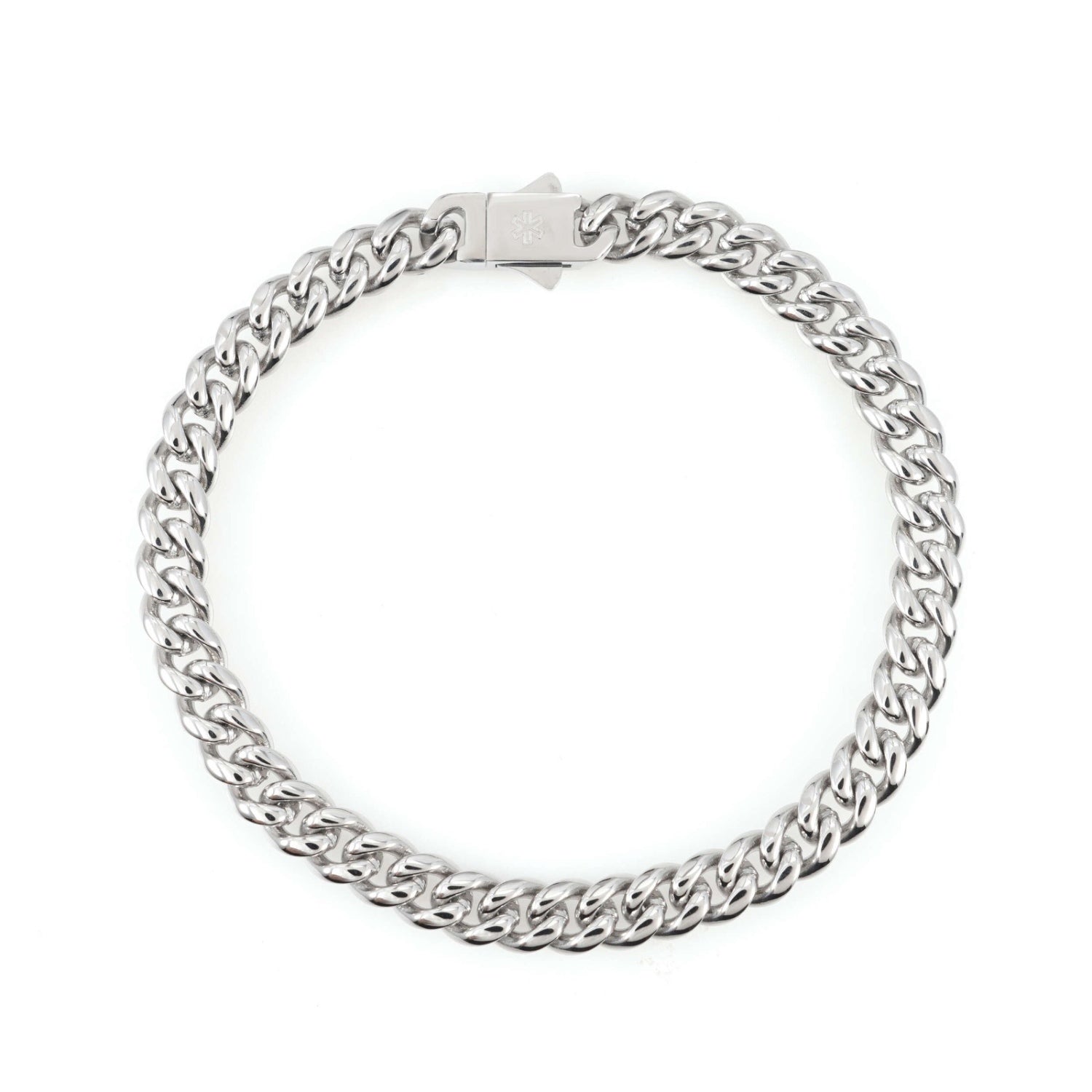 6MM Cuban Link Chain and Bracelet Bundle Silver
