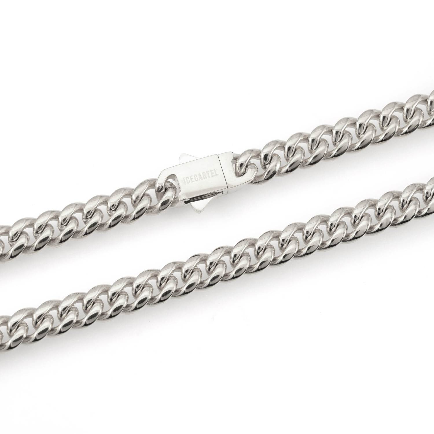 6MM Cuban Link Chain and Bracelet Bundle Silver