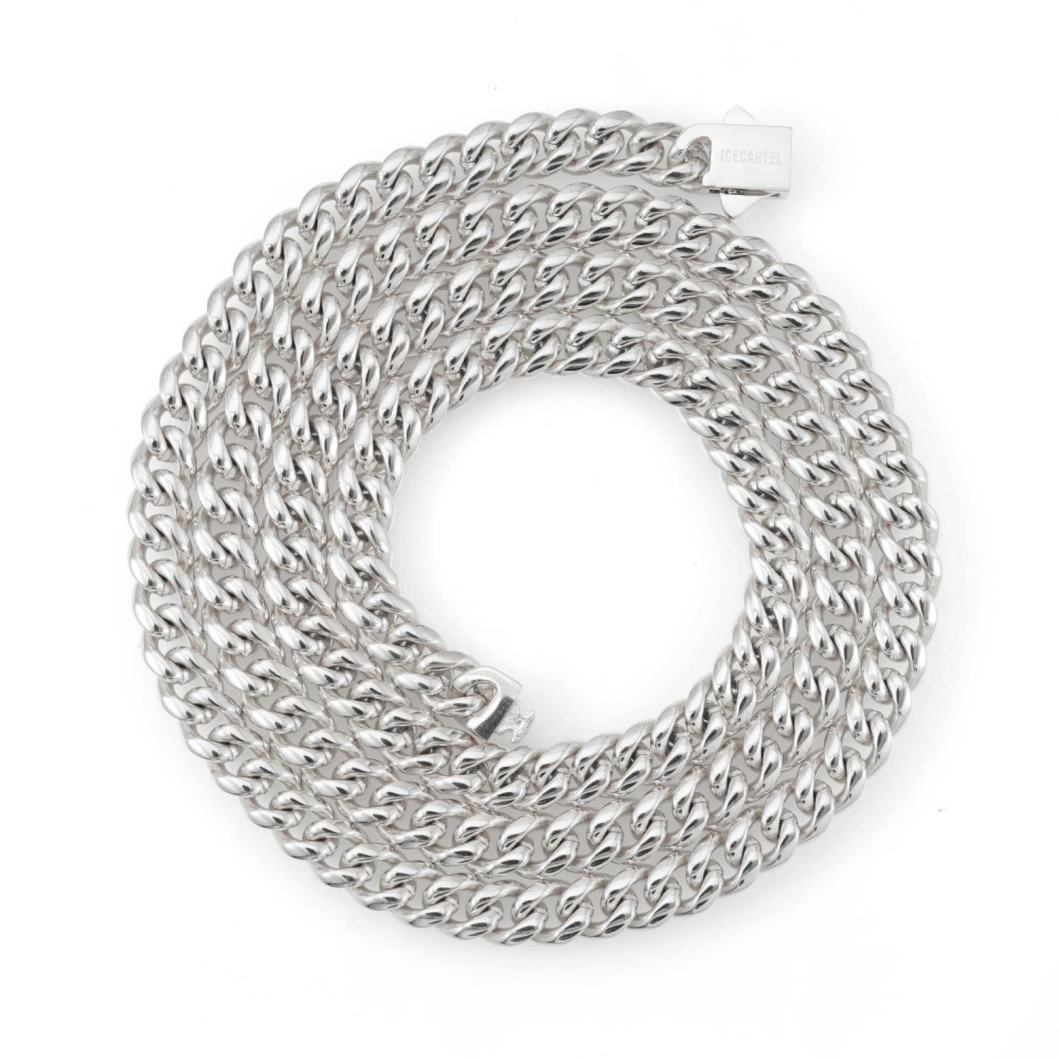 6MM Cuban Link Chain and Bracelet Bundle Silver