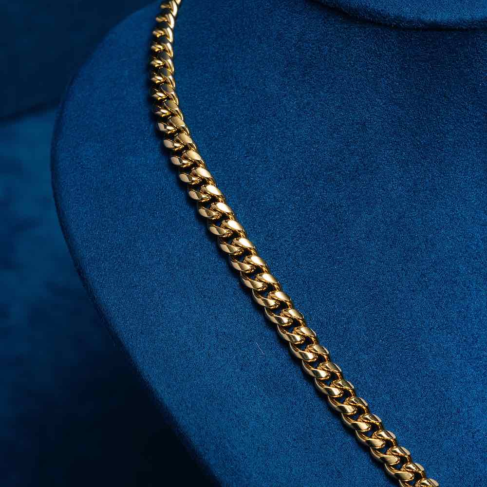 6MM Cuban Link Chain 14K Gold