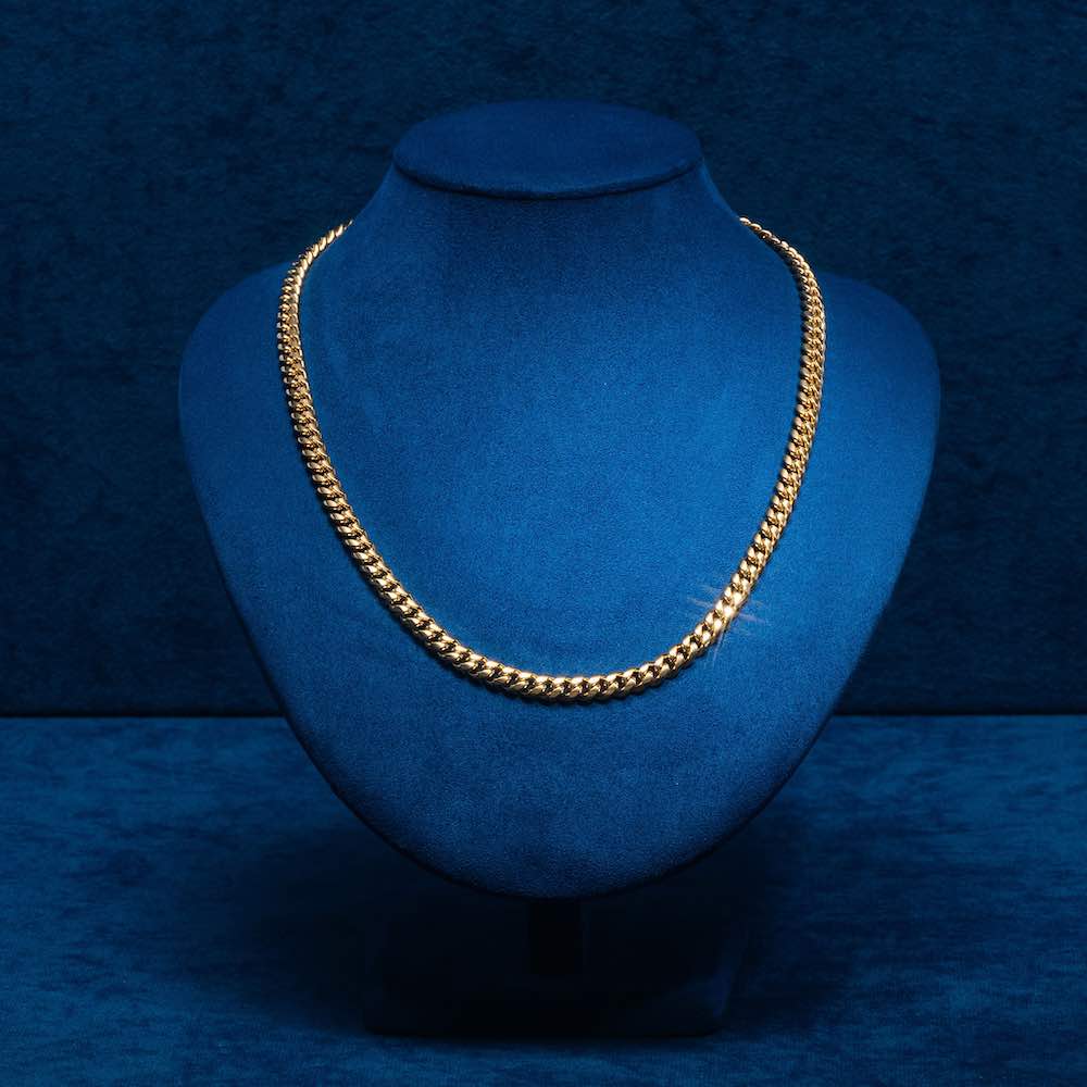 6MM Cuban Link Chain 14K Gold