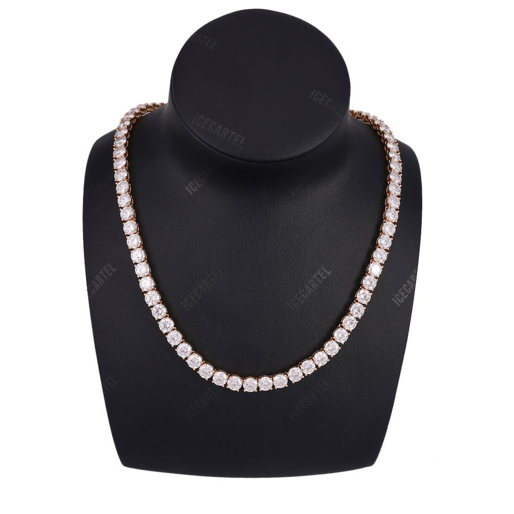 6MM Diamond Tennis Chain 14K Solid Rose Gold