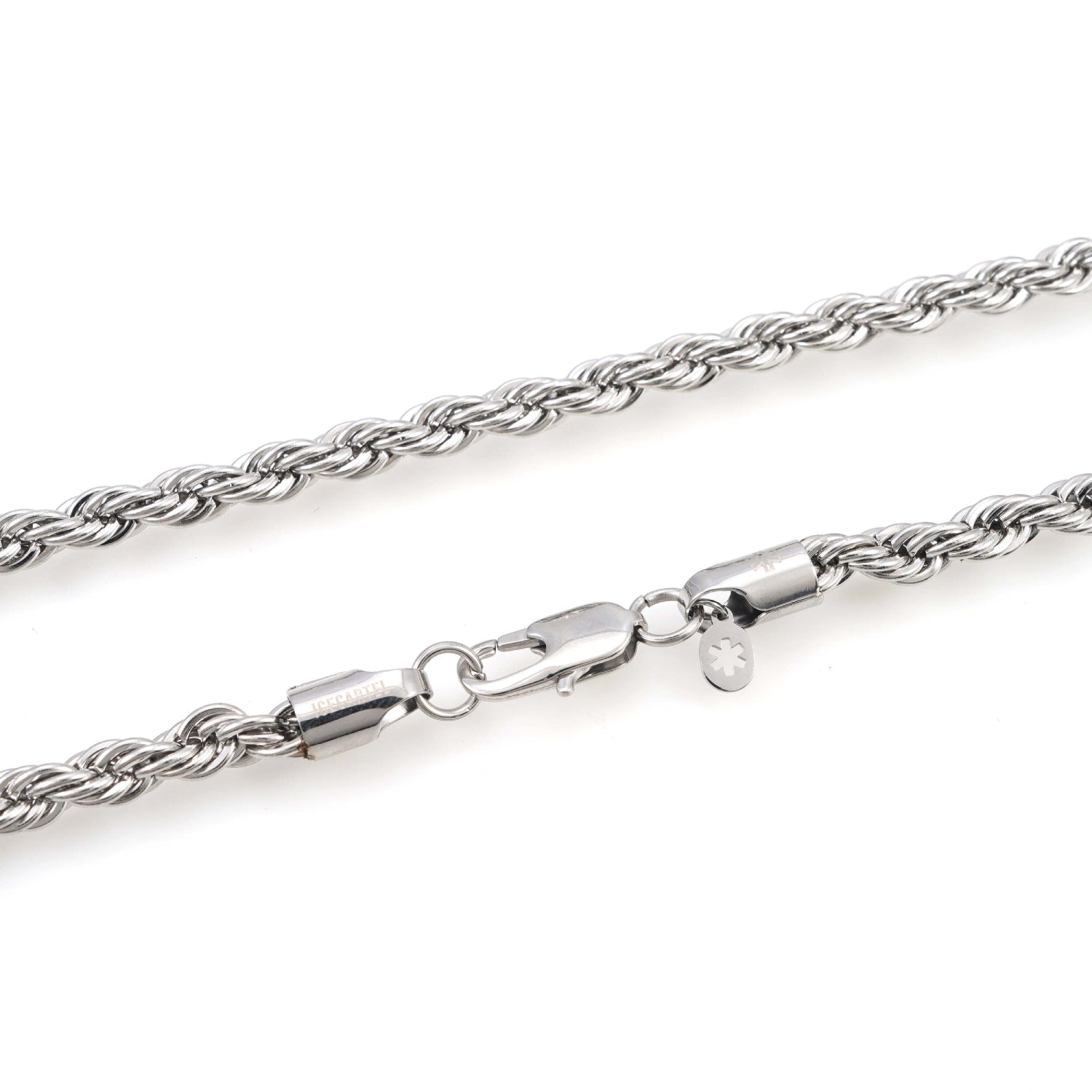 6MM Rope Chain and Bracelet Bundle Silver
