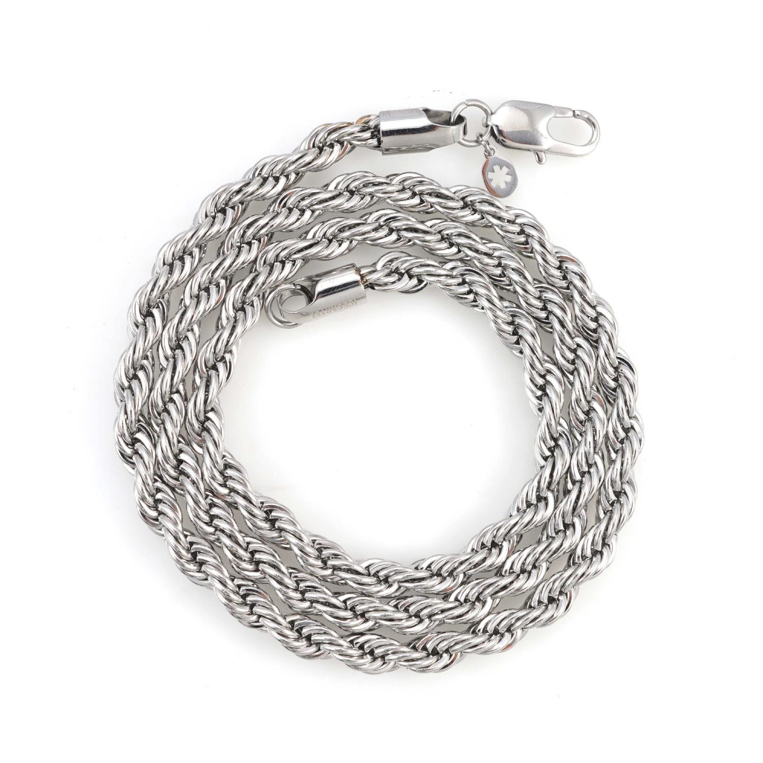 6MM Rope Chain Silver