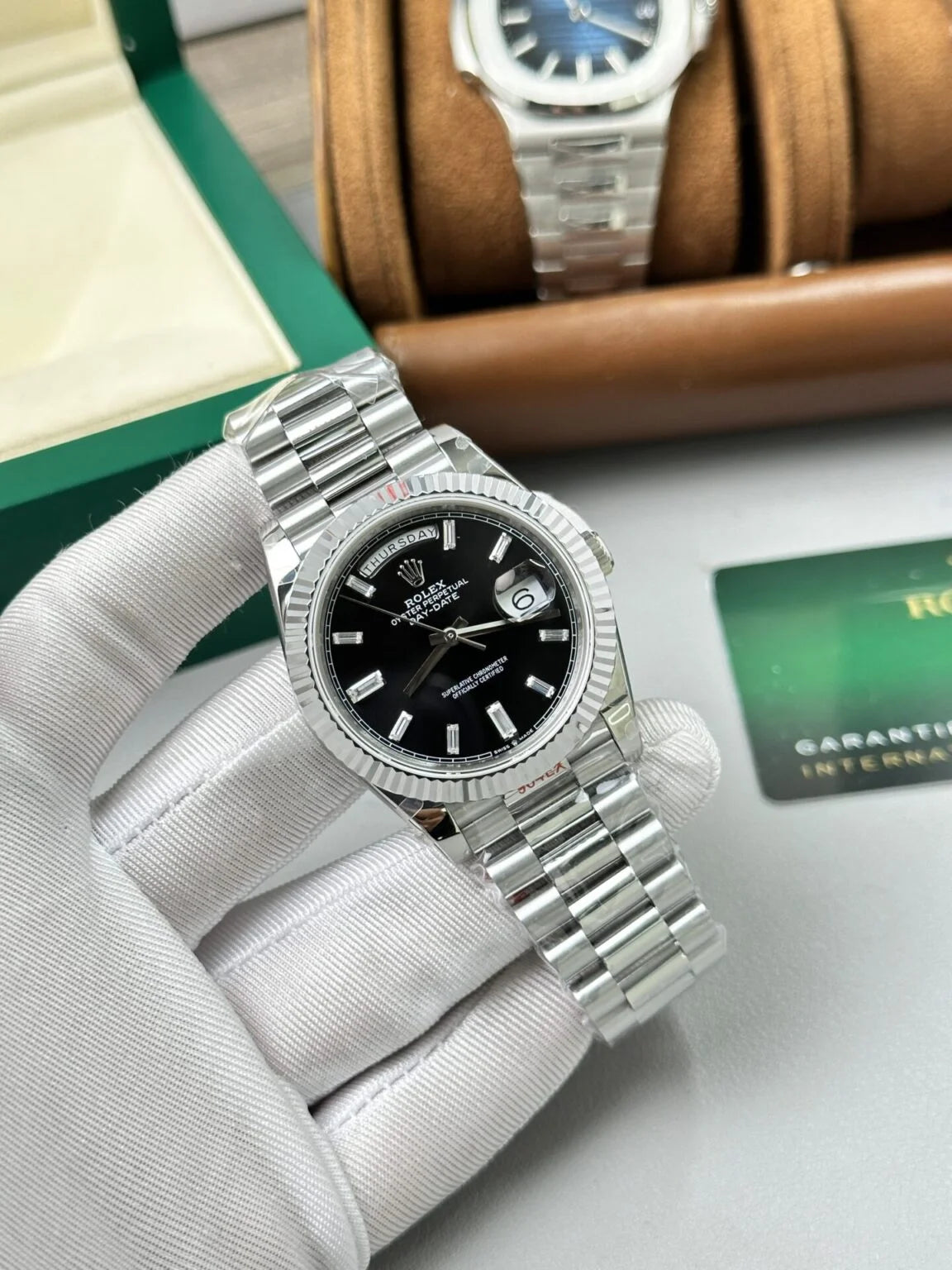 Super-clone Rolex Day-Date (Silver Tone)