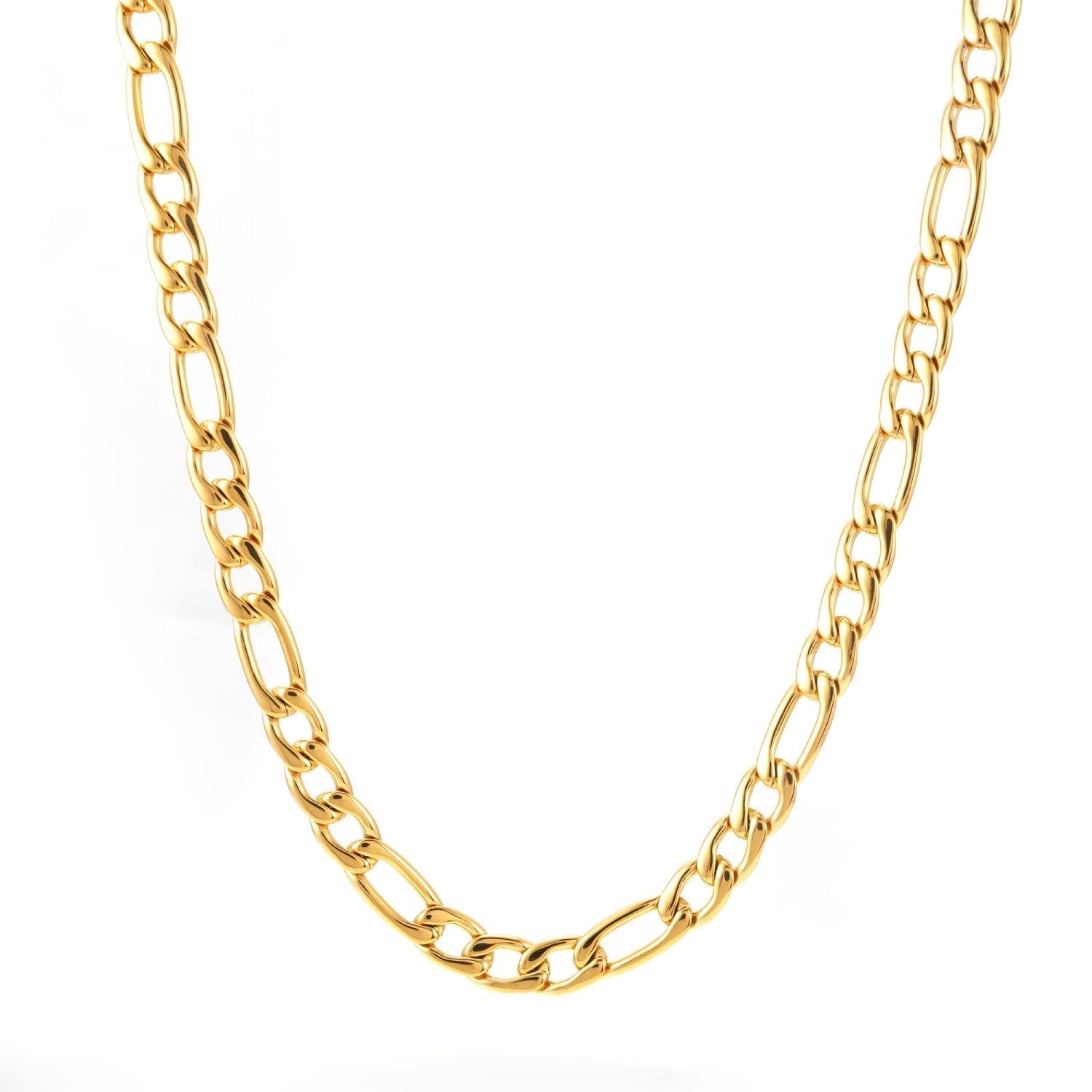7MM Figaro Chain 14K Gold