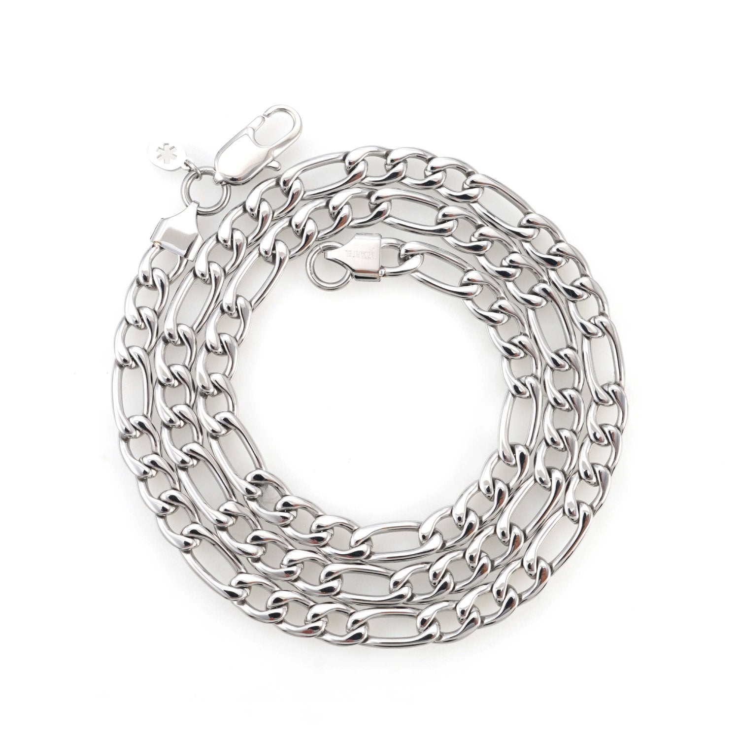 7MM Figaro Chain Silver
